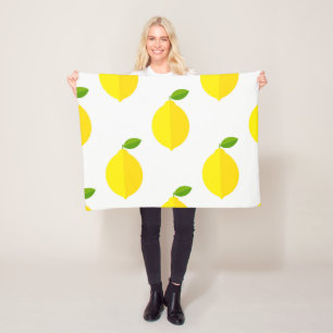 Couverture Polaire citrons jaunes