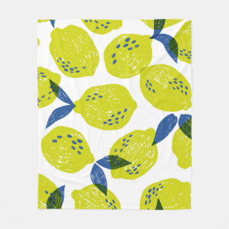 Couverture Polaire Citrons juteux : motif vintage sans soudure.