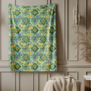 Couverture Polaire Citrons méditerranéens de luxe Motifs culturels ri
