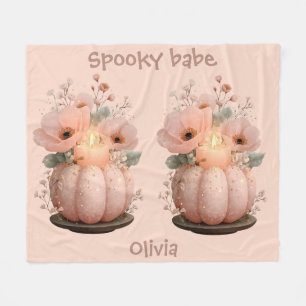 Couverture Polaire Citrouille bébé éffrayant pour filles
