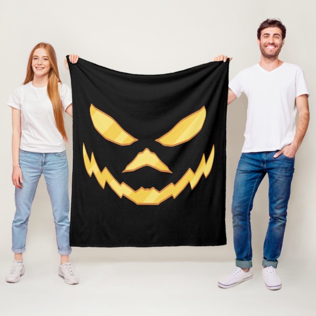 Couverture Polaire Citrouille de Halloween  (En situation)