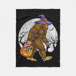 Couverture Polaire Citrouille de sorcière Bigfoot Halloween Filles Fe