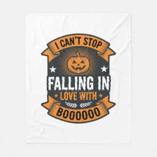 Couverture Polaire Citrouille d'Halloween tombant amoureuse Vintage T