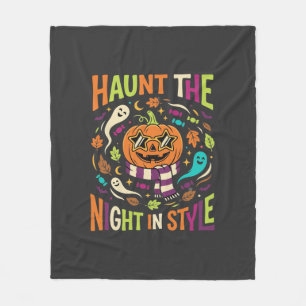 Couverture Polaire Citrouille Halloween Cool Jack Lantern