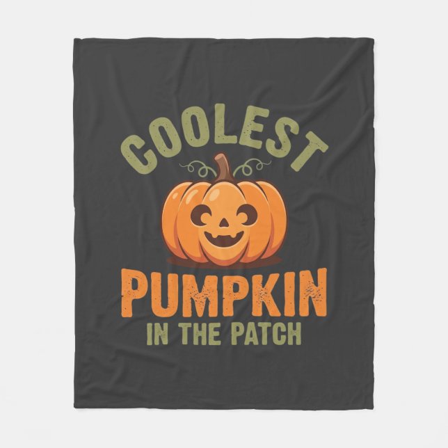 Couverture Polaire Citrouille la plus cool du patch Design Halloween (Devant)