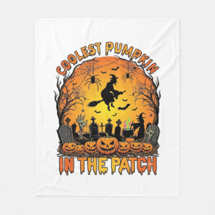Couverture Polaire Citrouille la plus cool Patch Halloween Sorcière A