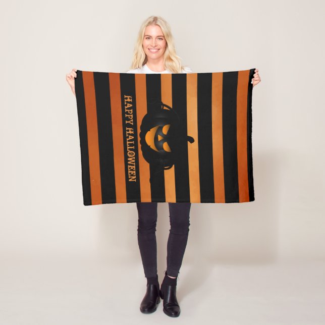 Couverture Polaire Citrouille mal (En situation)