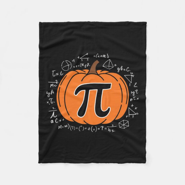 Couverture Polaire Citrouille Pi Pie Math Enseignant Funny Halloween  (Devant)