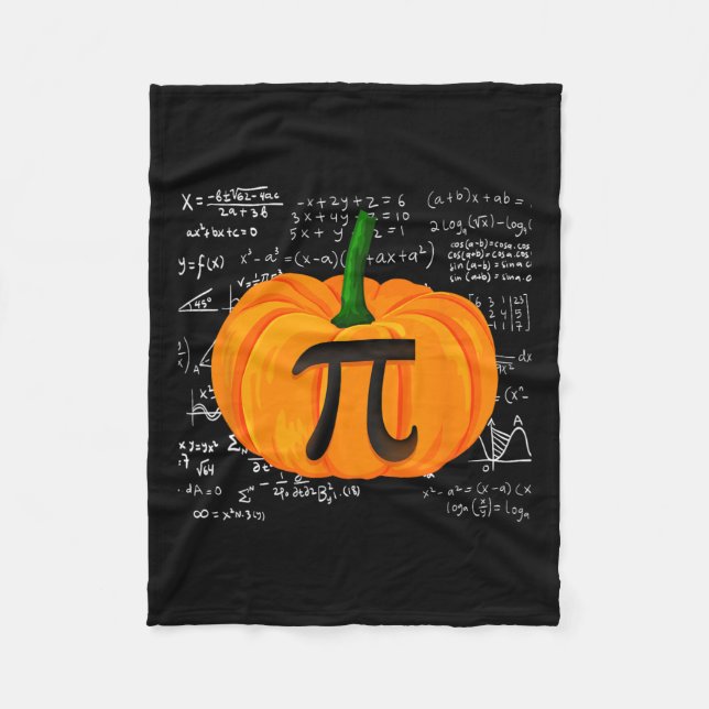 Couverture Polaire Citrouille Pie Math Funny Halloween Thanksgiving P (Devant)
