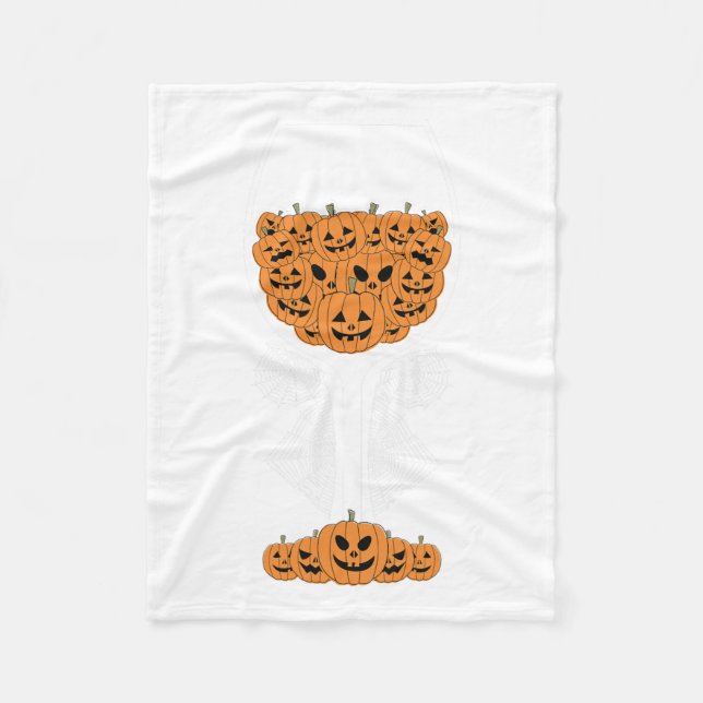 Couverture Polaire Citrouille Vin Gl Spider Web Costume facile Hallow (Devant)