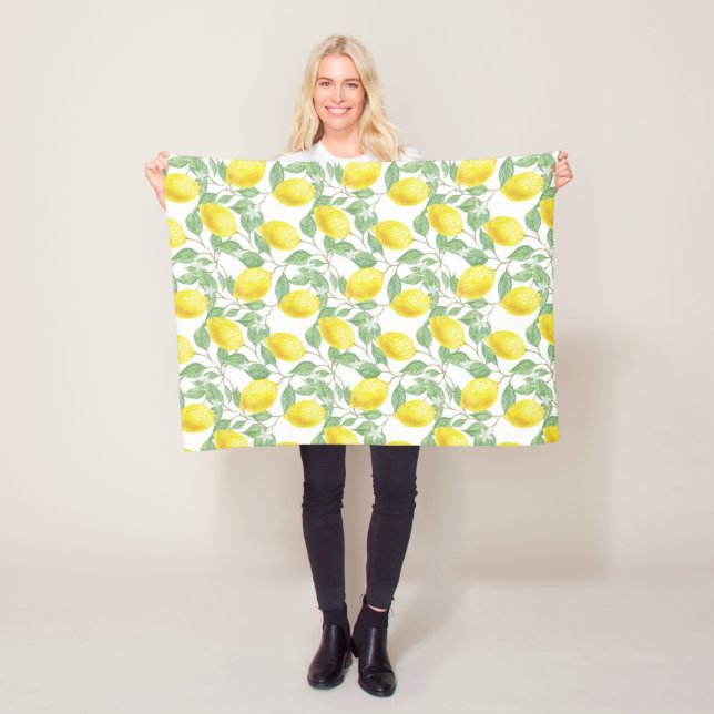 Couverture Polaire Citrus de Fruit Citrus Jaune tendance (En situation)
