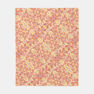 Couverture Polaire Citrus Orange Motif Abstrait Fleece Blanket