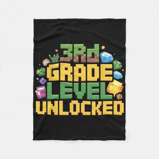 Couverture Polaire Ck To School 3rd Grade Boys Gamer First Day Of Thi (Devant)