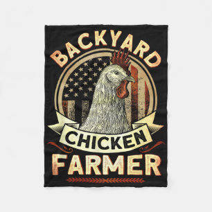 Couverture Polaire Ckyard Chicken Farmer 4 juillet Drapeau des États-