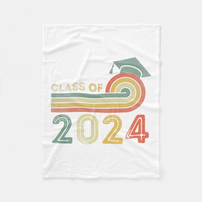 Couverture Polaire Cl Of 2024 Graduation Senior 2024 (Devant)