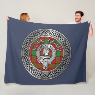 Couverture Polaire Clan Adair Crest & Tartan Knot