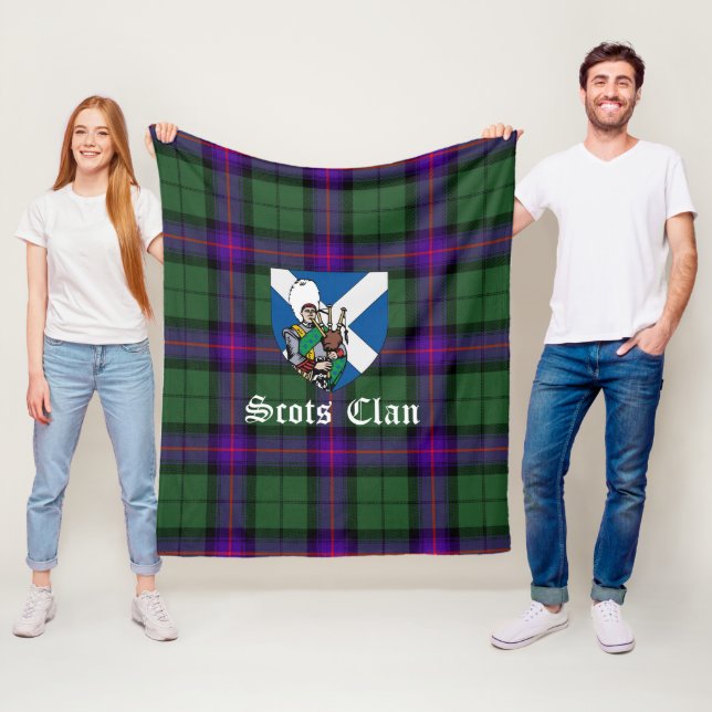 Couverture Polaire Clan Armstrong Tartan moderne Plaid (En situation)