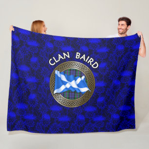 Couverture Polaire Clan Baird Tartan Knot & Drapeau