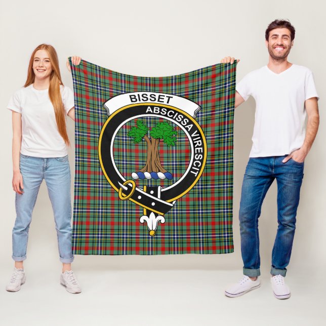 Couverture Polaire Clan Bisset Tartan Plaid (En situation)