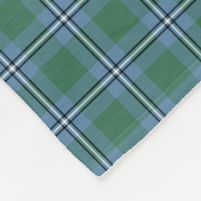 Couverture Polaire Clan bleu clair Irvine Tartan (Coin)
