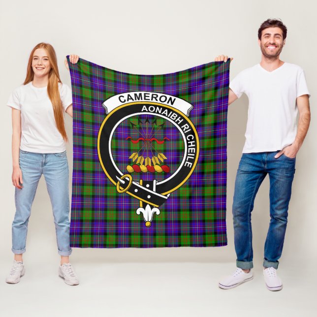 Couverture Polaire Clan Cameron Tartan Plaid (En situation)