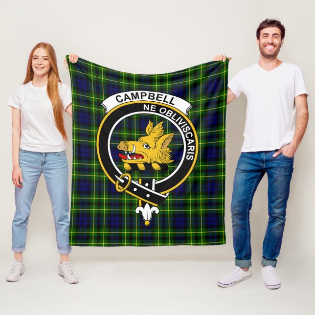 Couverture Polaire Clan Campbell De Breadalbane Modern Tartan Plaid (En situation)