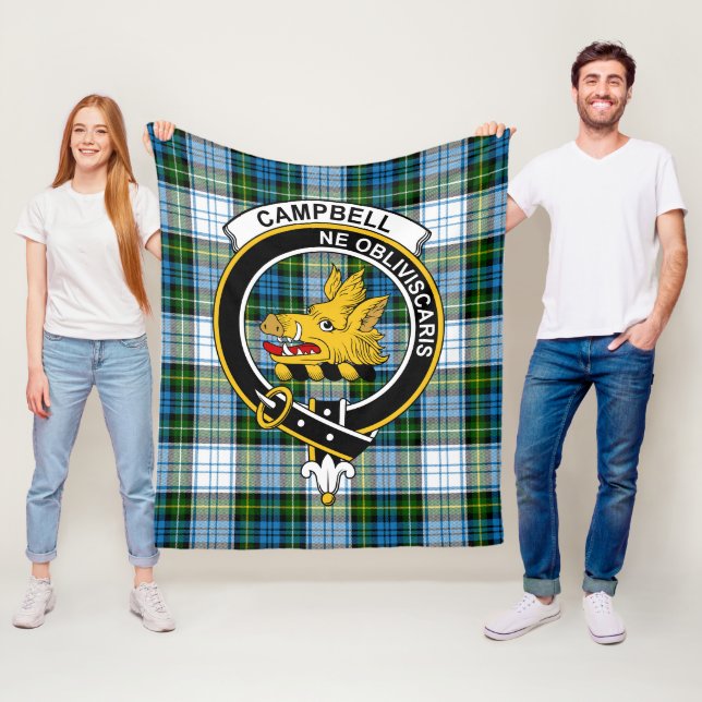 Couverture Polaire Clan Campbell habiller Tartan Plaid (En situation)