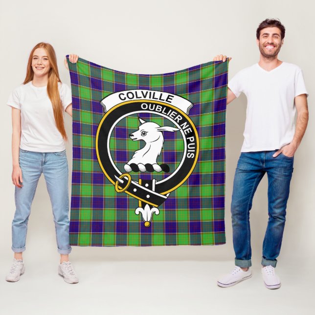 Couverture Polaire Clan Colville Tartan Plaid (En situation)