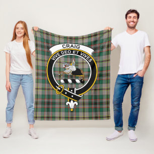 Couverture Polaire Clan Craig Ancien Tartan Plaid
