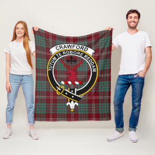 Couverture Polaire Clan Crawford Moderne Tartan Plaid
