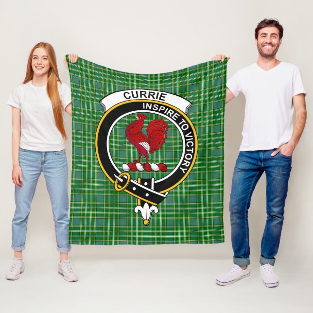 Couverture Polaire Clan Currie Tartan Plaid (En situation)