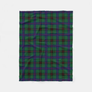 Couverture Polaire Clan Davidson Tartan Plaid