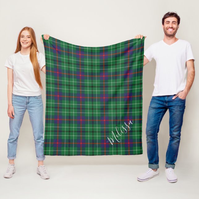 Couverture Polaire Clan Duncan Plaid Tartan Ajouter Votre Nom Personn (En situation)