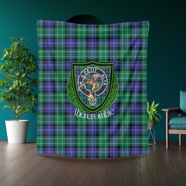 Couverture Polaire Clan écossais Abercrombie Tartan & Crest (Créateur téléchargé)