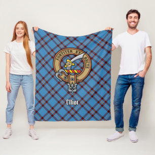 Couverture Polaire Clan Elliot Crest sur le tarte antique