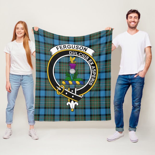 Couverture Polaire Clan Ferguson Ancien Tartan Plaid (En situation)