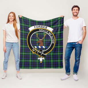 Couverture Polaire Clan Forbes Lyon Court Tartan Plaid