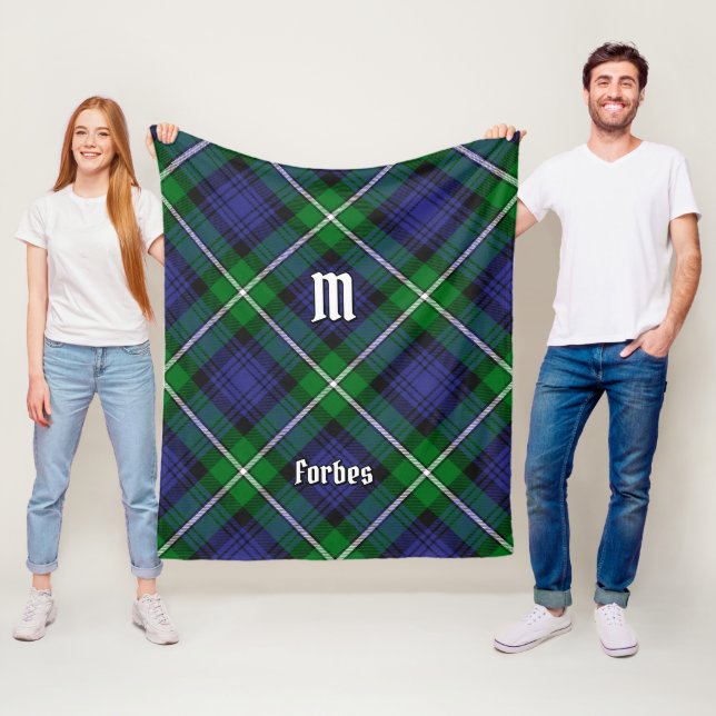 Couverture Polaire Clan Forbes Tartan (En situation)