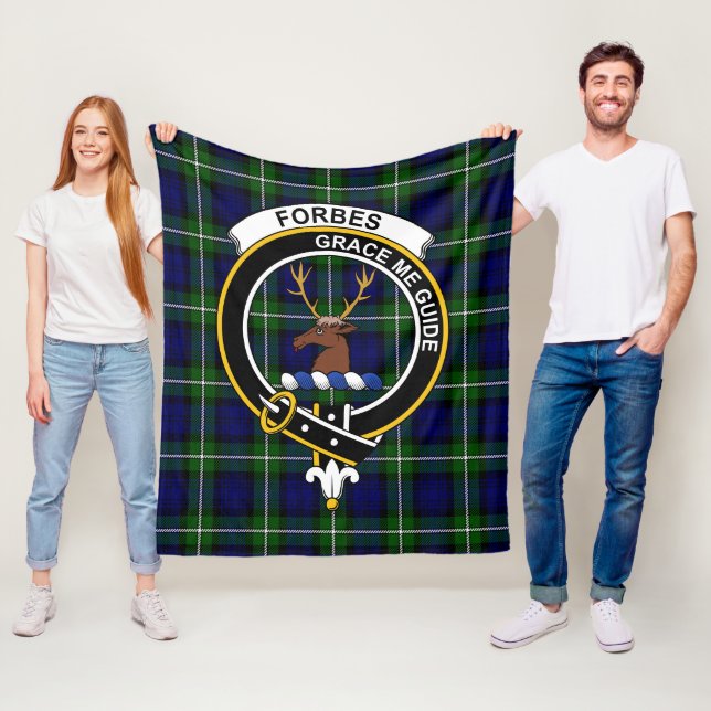 Couverture Polaire Clan Forbes Tartan moderne Plaid (En situation)