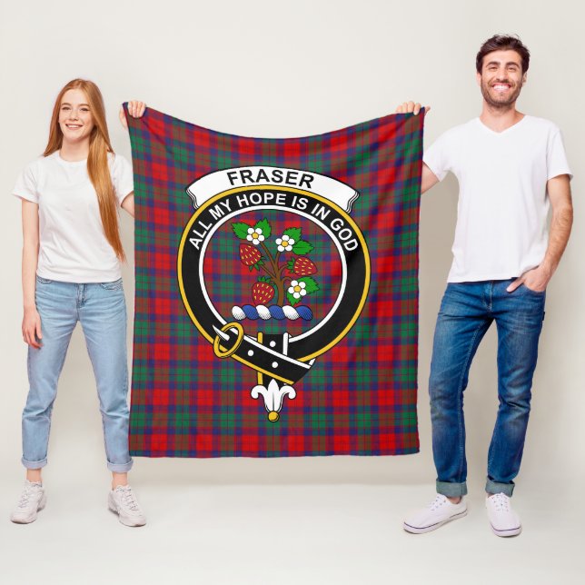 Couverture Polaire Clan Fraser de Altyre Tartan Plaid (En situation)