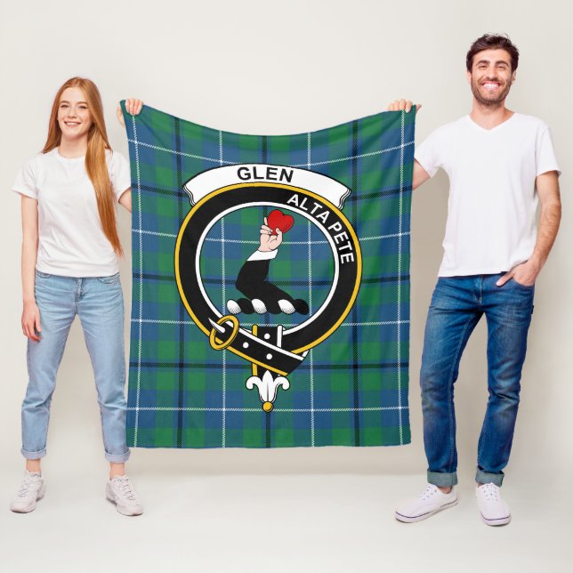 Couverture Polaire Clan Glen Ancien Tartan Plaid (En situation)
