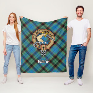 Couverture Polaire Clan Guthrie Crest sur Tartan