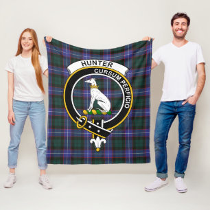 Couverture Polaire Clan Hunter Tartan Plaid Moderne