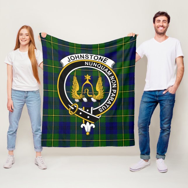 Couverture Polaire Clan Johnston Tartan Plaid Moderne (En situation)