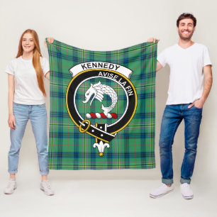 Couverture Polaire Clan Kennedy Ancient Tartan Plaid