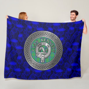 Couverture Polaire Clan Kennedy Crest & Tartan Knot