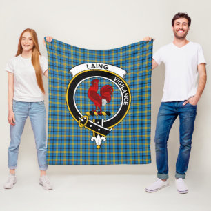 Couverture Polaire Clan Laing Chasse Tartan Plaid