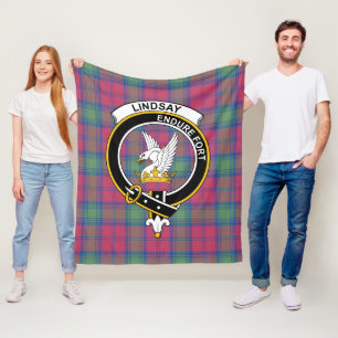 Couverture Polaire Clan Lindsay Ancienne Tartan Plaid