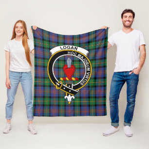 Couverture Polaire Clan Logan Ancienne Tartan Plaid