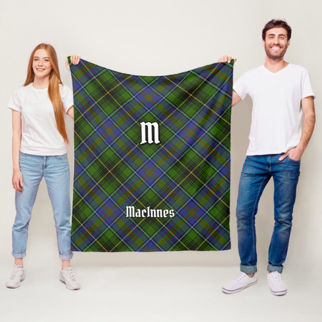 Couverture Polaire Clan MacInnes Tartan (En situation)